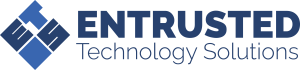 Entrusted IT Logo Logo of Entrusted Technology Solutions, featuring a modern design with blue tones, symbolizing innovation and reliability in tech services.
