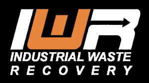 IWR Logo Logo of Industrial Waste Recovery, featuring bold orange and white letters "IWR" with the full name displayed underneath, emphasizing waste management and recovery services.